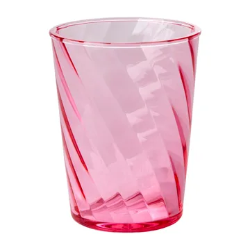 Rice Twisted Swirl drikkeglas akryl 34 cl - Pink - RICE