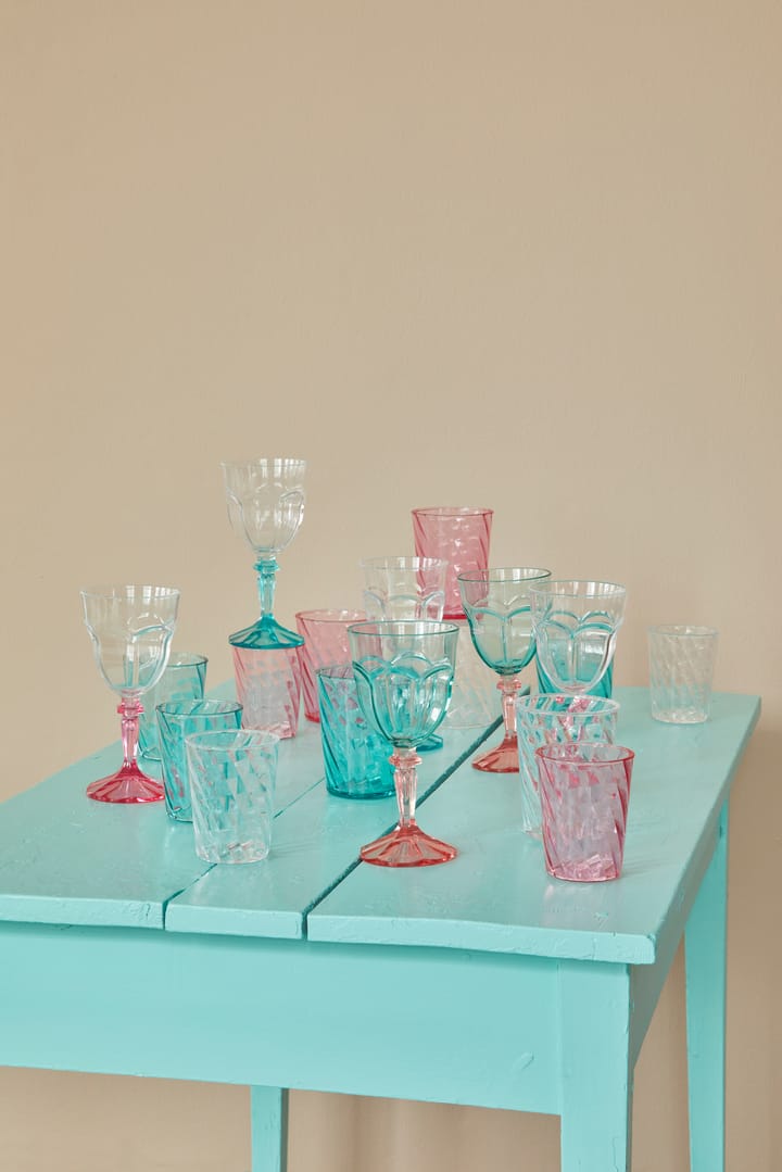 Rice Two Tone vinglas akryl 26,6 cl, Clear/Mint RICE