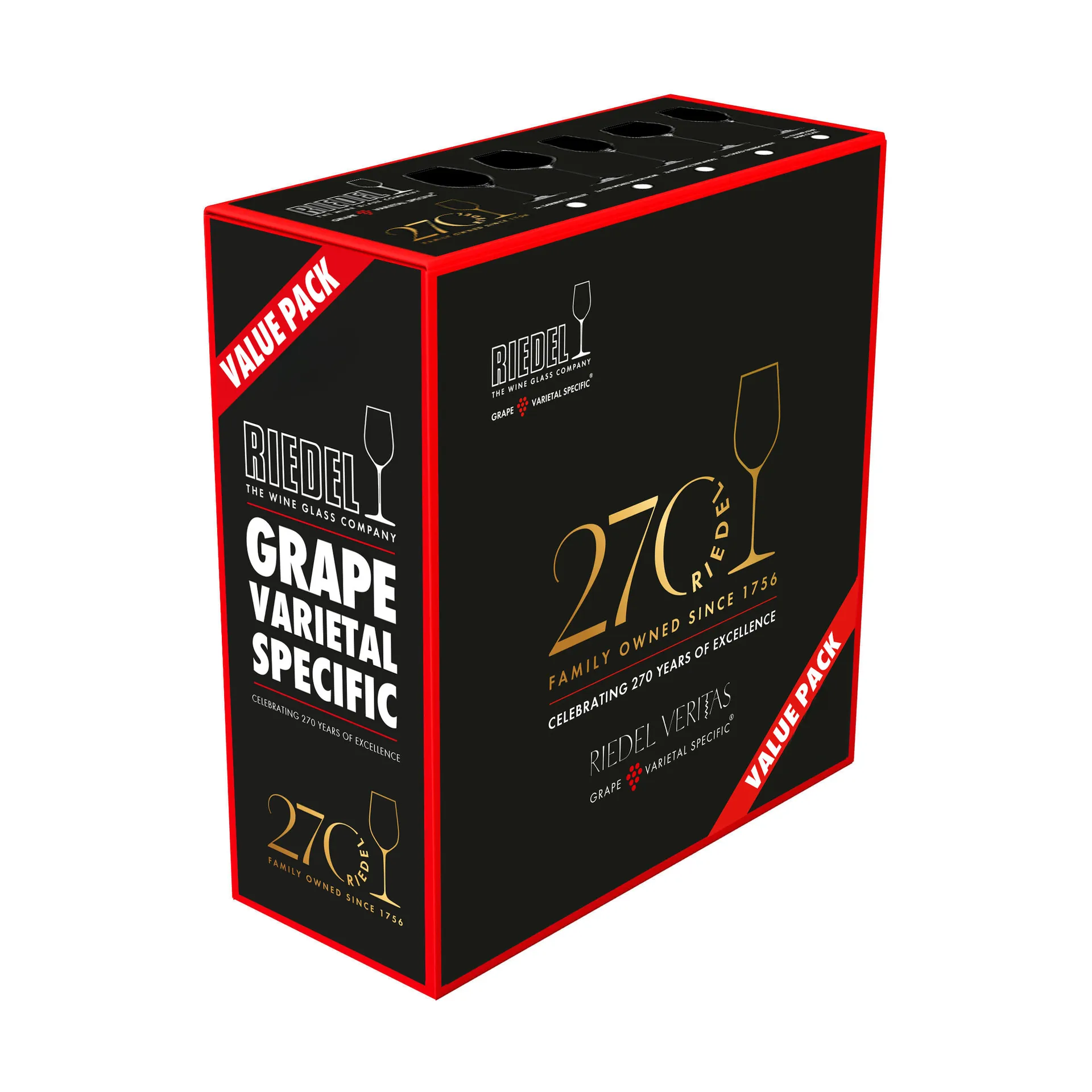 Veritas Cabernet-Merlot vinglas 66,7 cl, 270-årsjubilæum, 2-pak Riedel