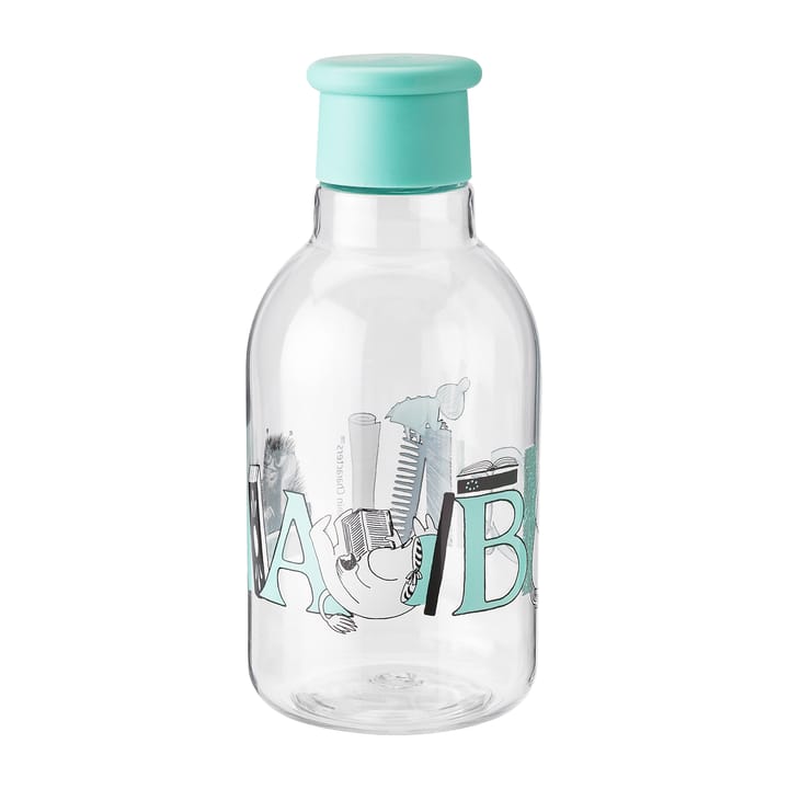 DRINK-IT Moomin ABC vandflaske 0,5 L - Turqouise - RIG-TIG