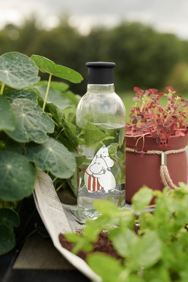 DRINK-IT Mumin vandflaske 0,75 L, Black-red RIG-TIG