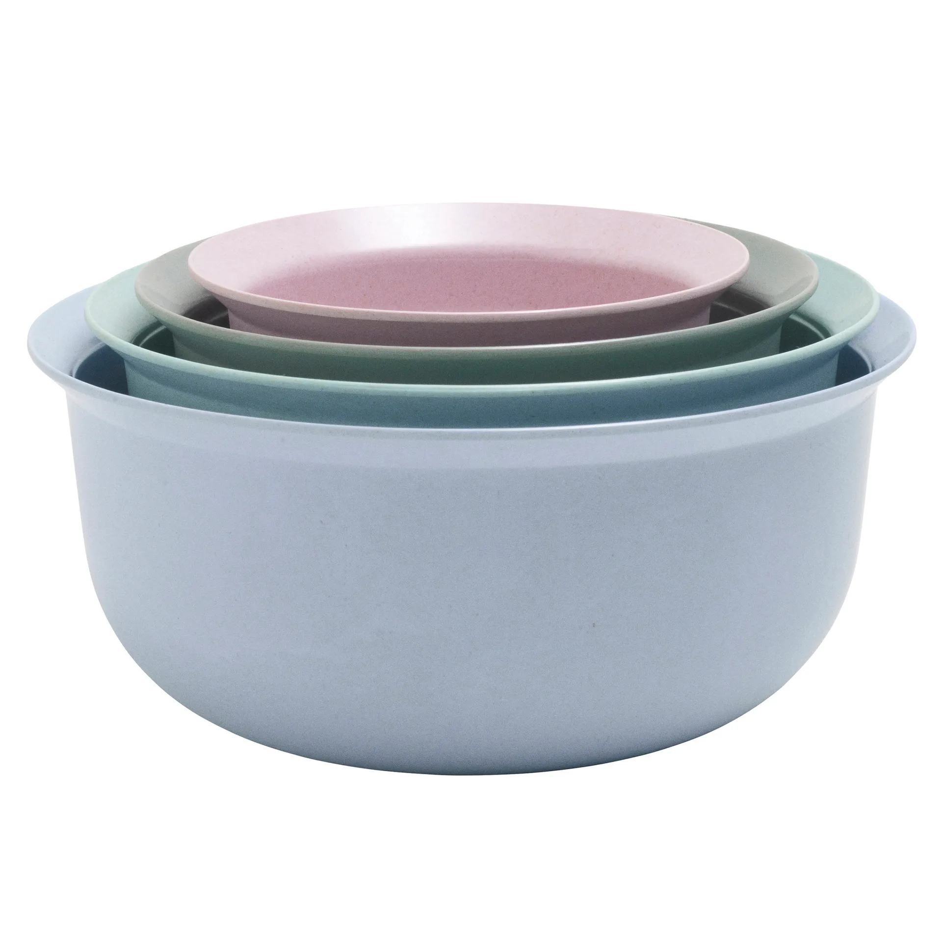 MULTI skålsæt 4 dele, Blå/Grøn/Lyserød RIG-TIG