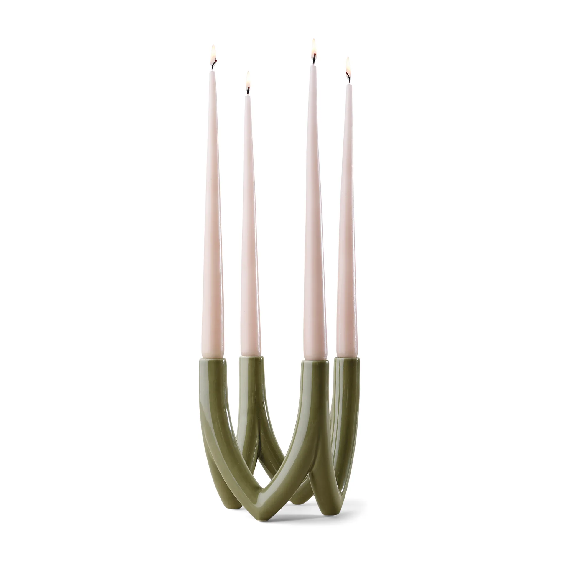Chandelier lysestage no. 56, Olive green Ro Collection