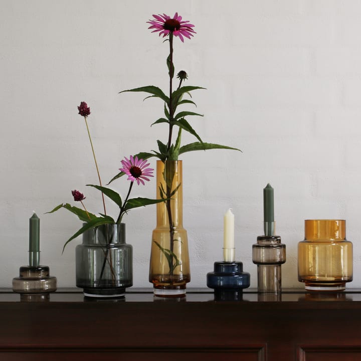 Glas candlestick no. 54 - Sepia brown - Ro Collection
