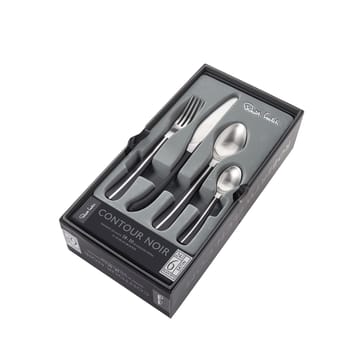 Contour bestik 24 dele - Sort - Robert Welch