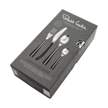 Contour bestik 24 dele - Sort - Robert Welch