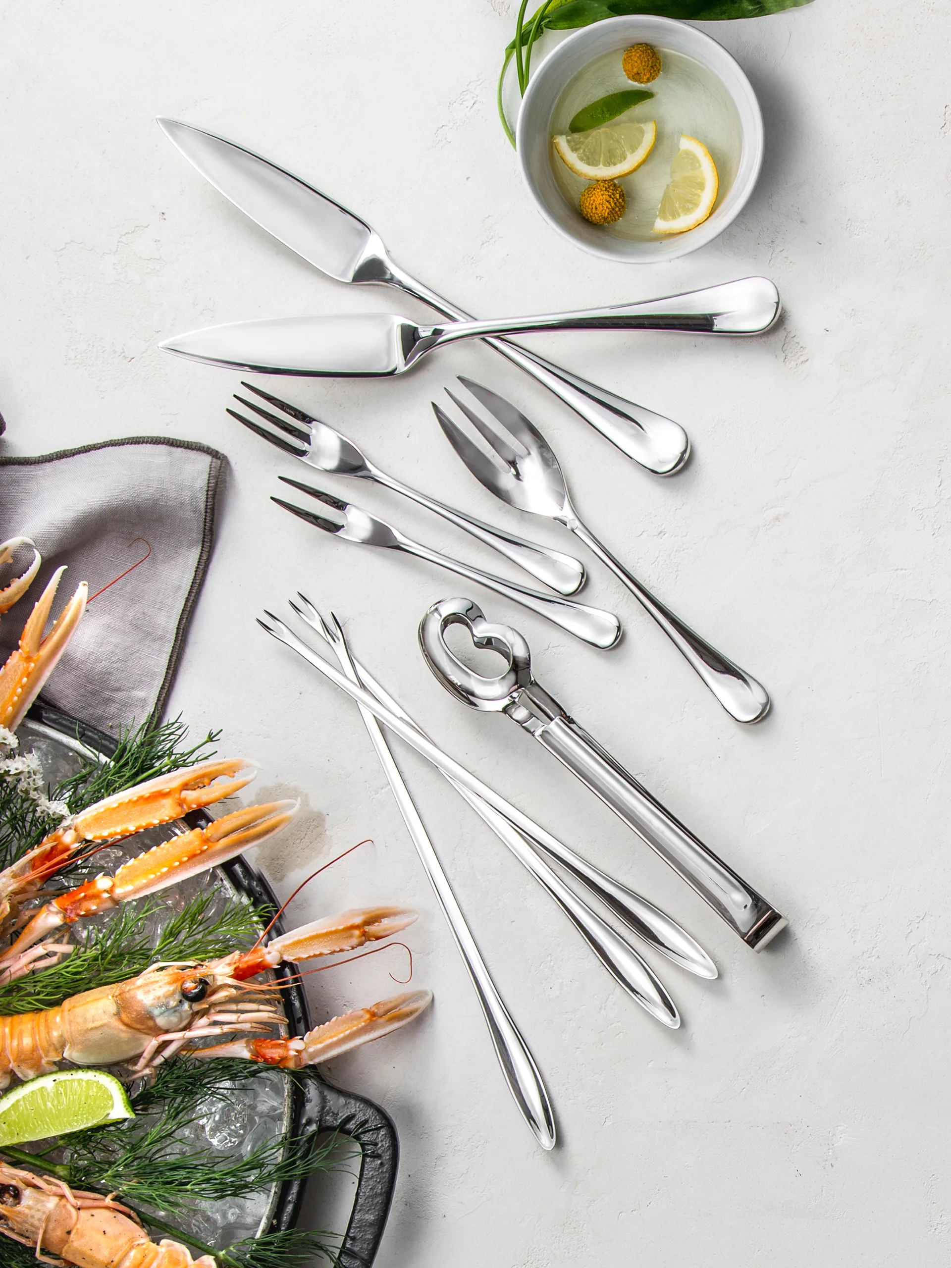 Radford østersgaffel – blank, Rustfrit stål Robert Welch