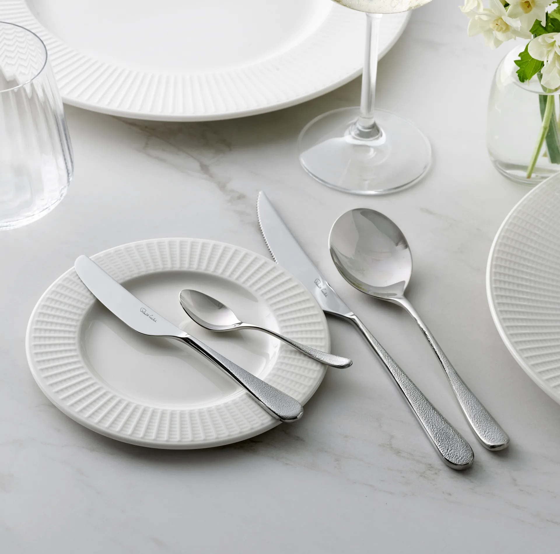 Sandstone smørkniv blank, Rustfrit stål Robert Welch