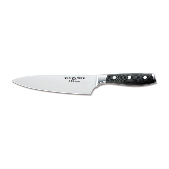 Inox fransk kokkekniv 20 cm - Rustfrit stål/Micarta - Ronneby Bruk