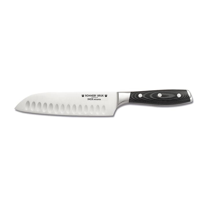 Inox santokukniv 17,5 cm - Rustfrit stål/Micarta - Ronneby Bruk