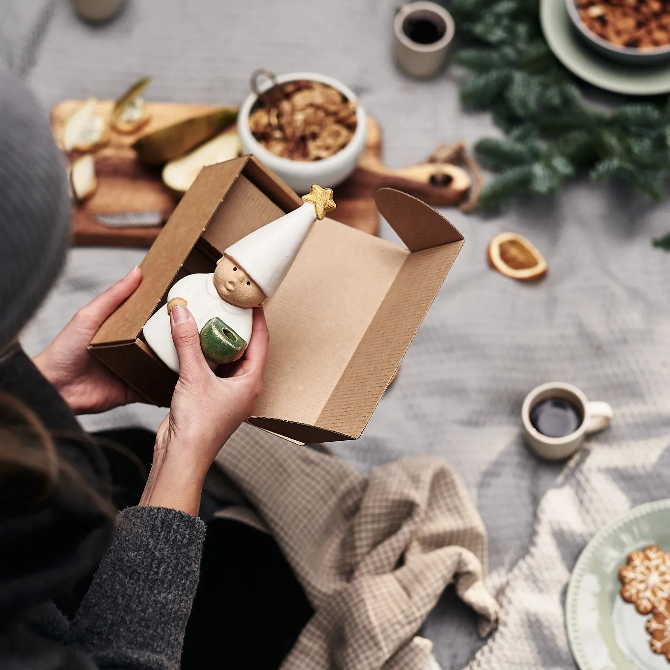 Adventsbarn Lucia dreng, hvid Rörstrand