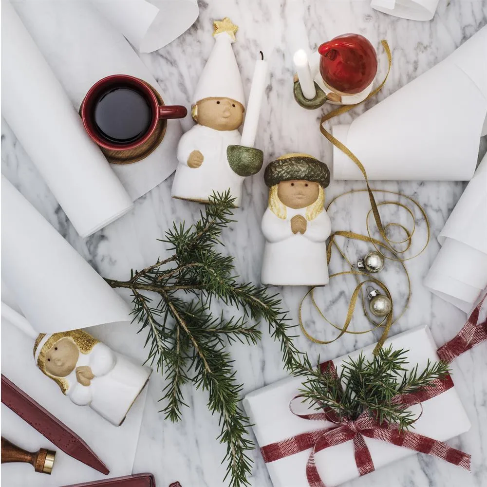 Adventsbarn Lucia dreng, hvid Rörstrand