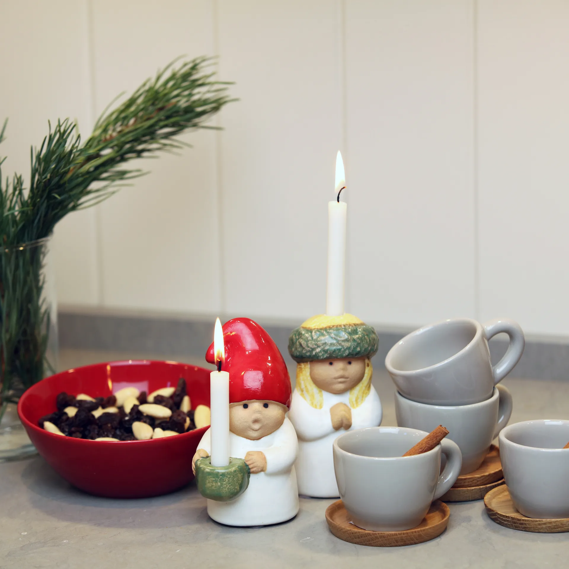 Adventsbarn Luciabrud, hvid-grøn Rörstrand