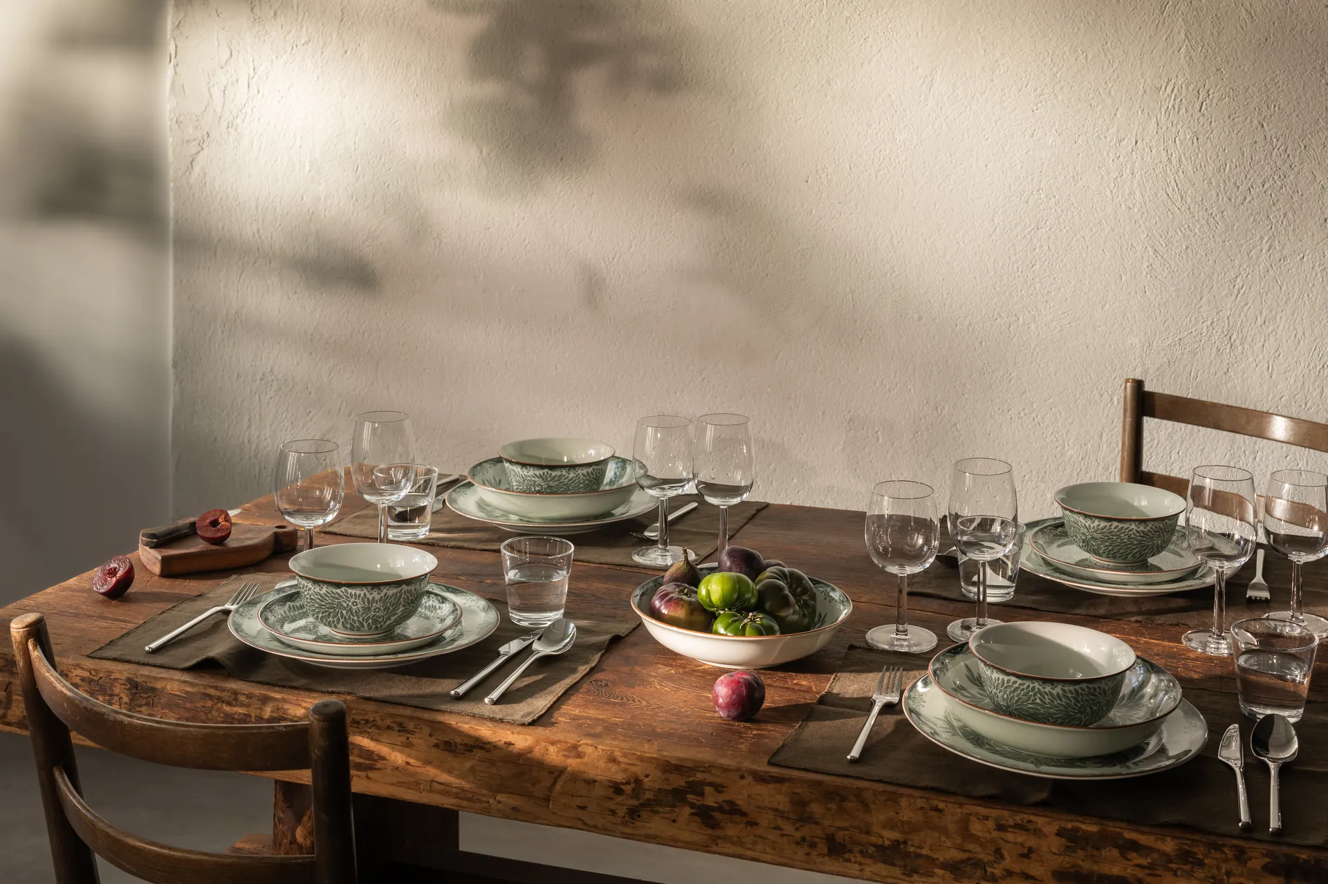 Ostindia Floris asiet Ø16 cm, Grøn Rörstrand