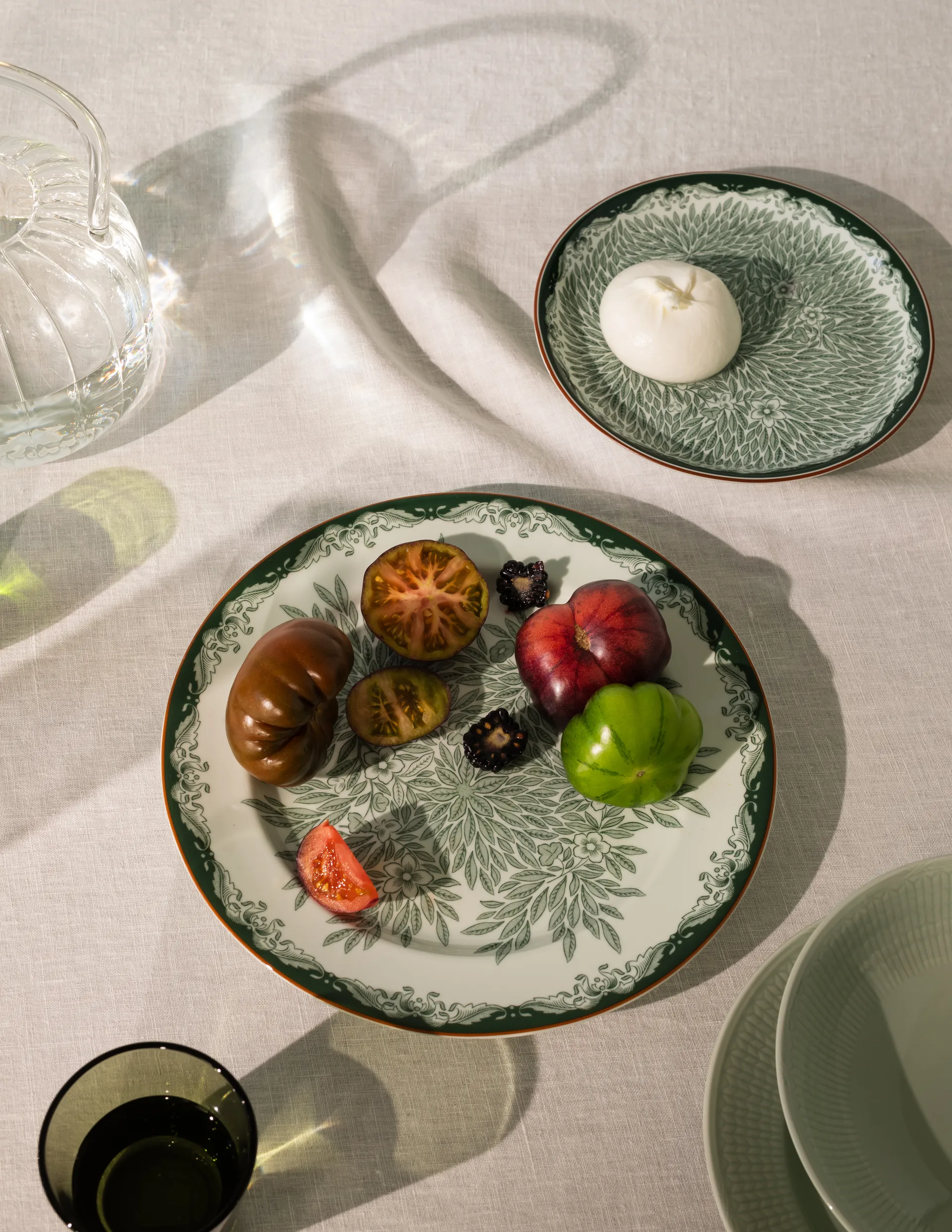 Ostindia Floris asiet Ø16 cm, Grøn Rörstrand