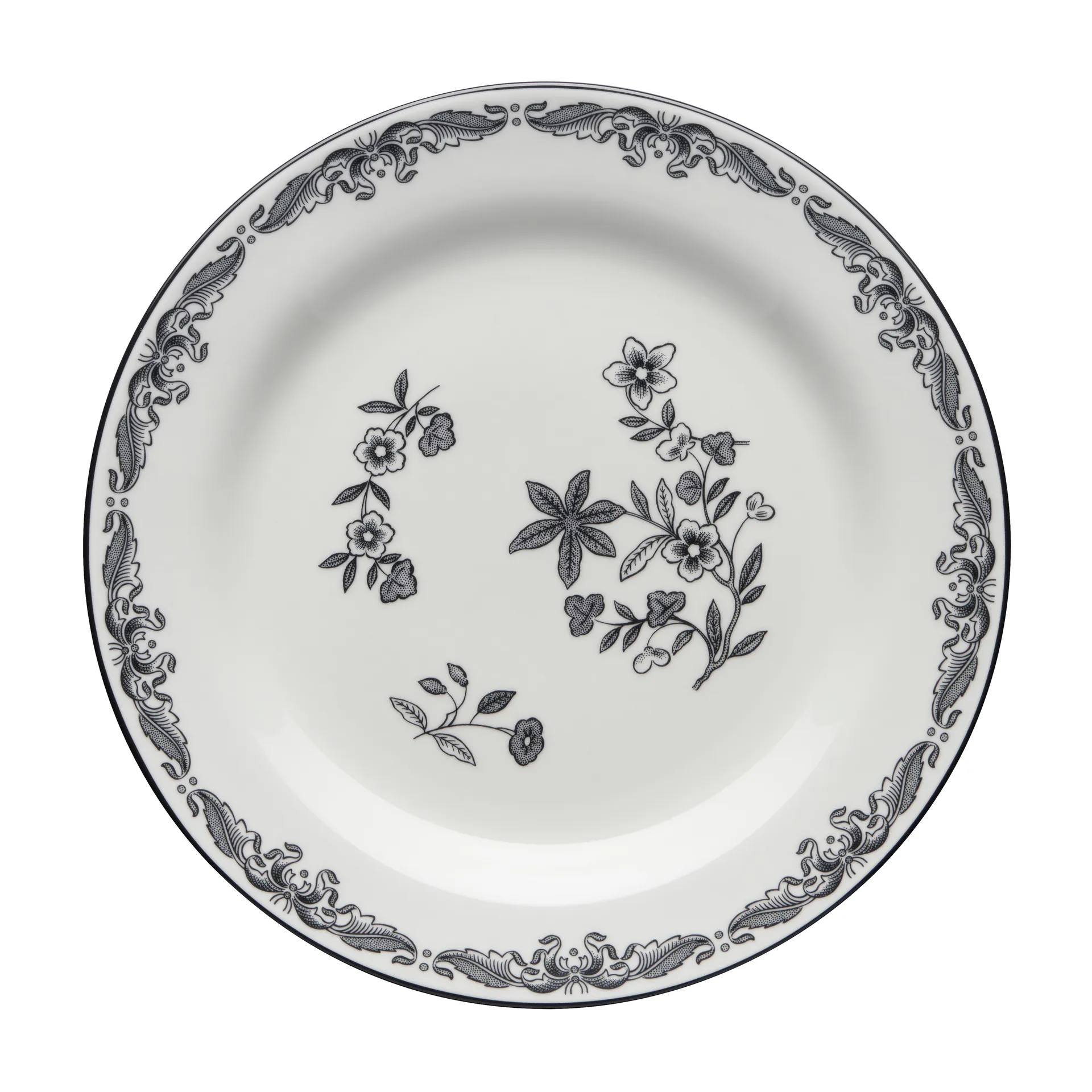 Ostindia Sort tallerken, Ø 21 cm Rörstrand