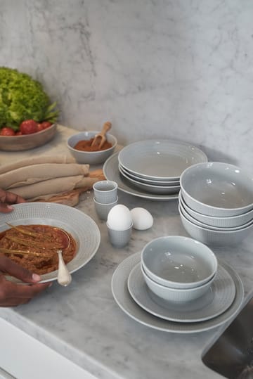Swedish Grace dyb tallerken 19 cm 6-pak Tåge (grå) - undefined - Rörstrand
