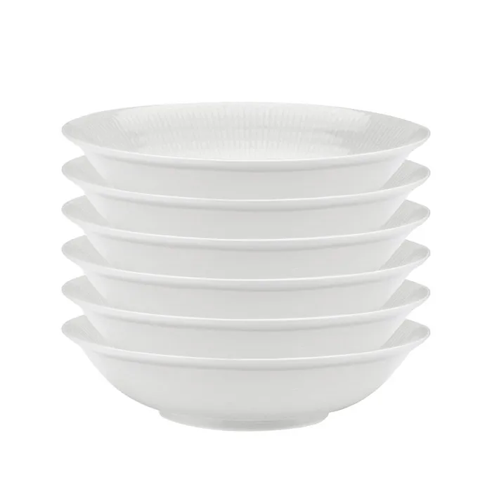Swedish Grace dyb tallerken 19 cm, 6 stk sne-hvid,  Rörstrand