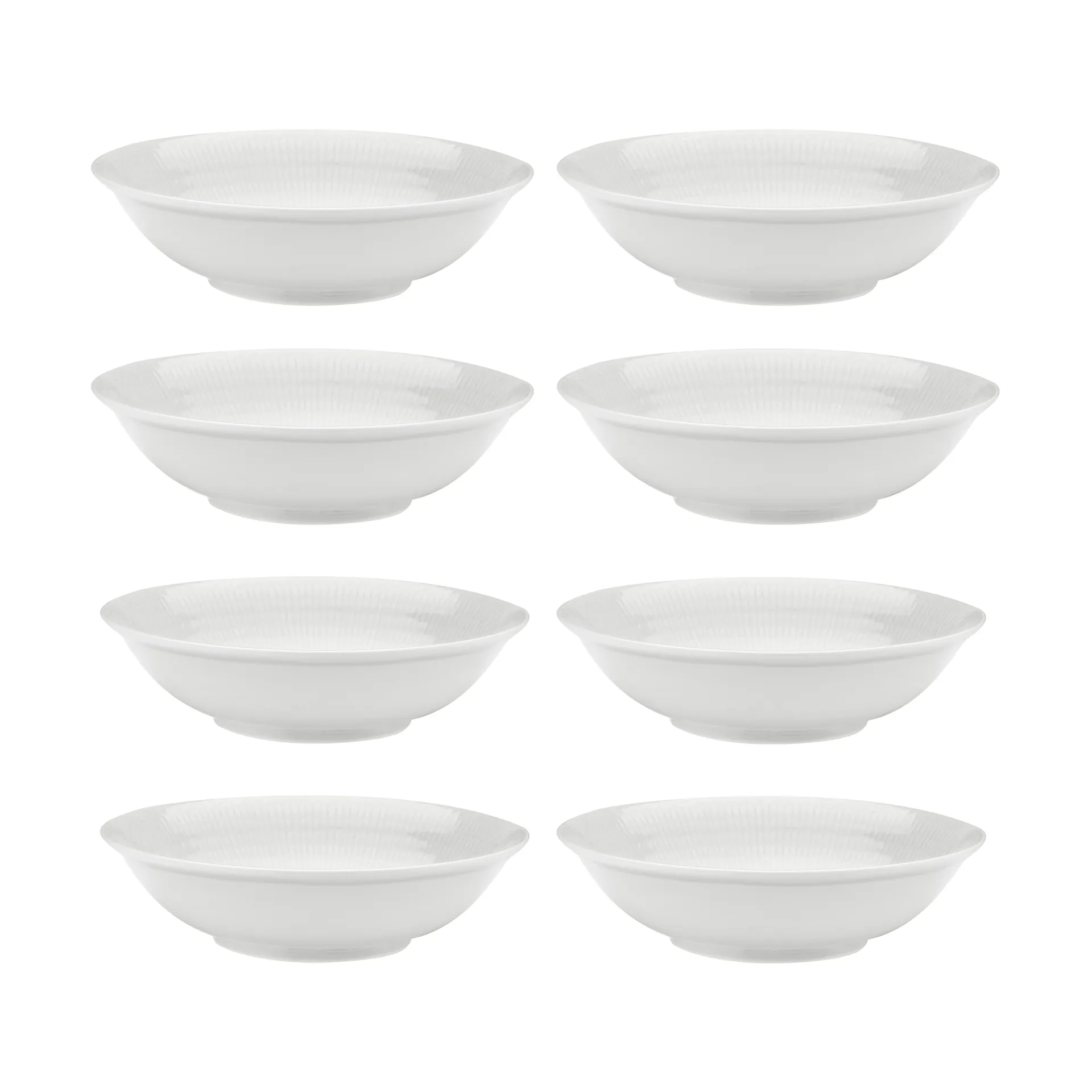 Swedish Grace dyb tallerken Ø19 cm 8-pak - Sne (hvid),  Rörstrand