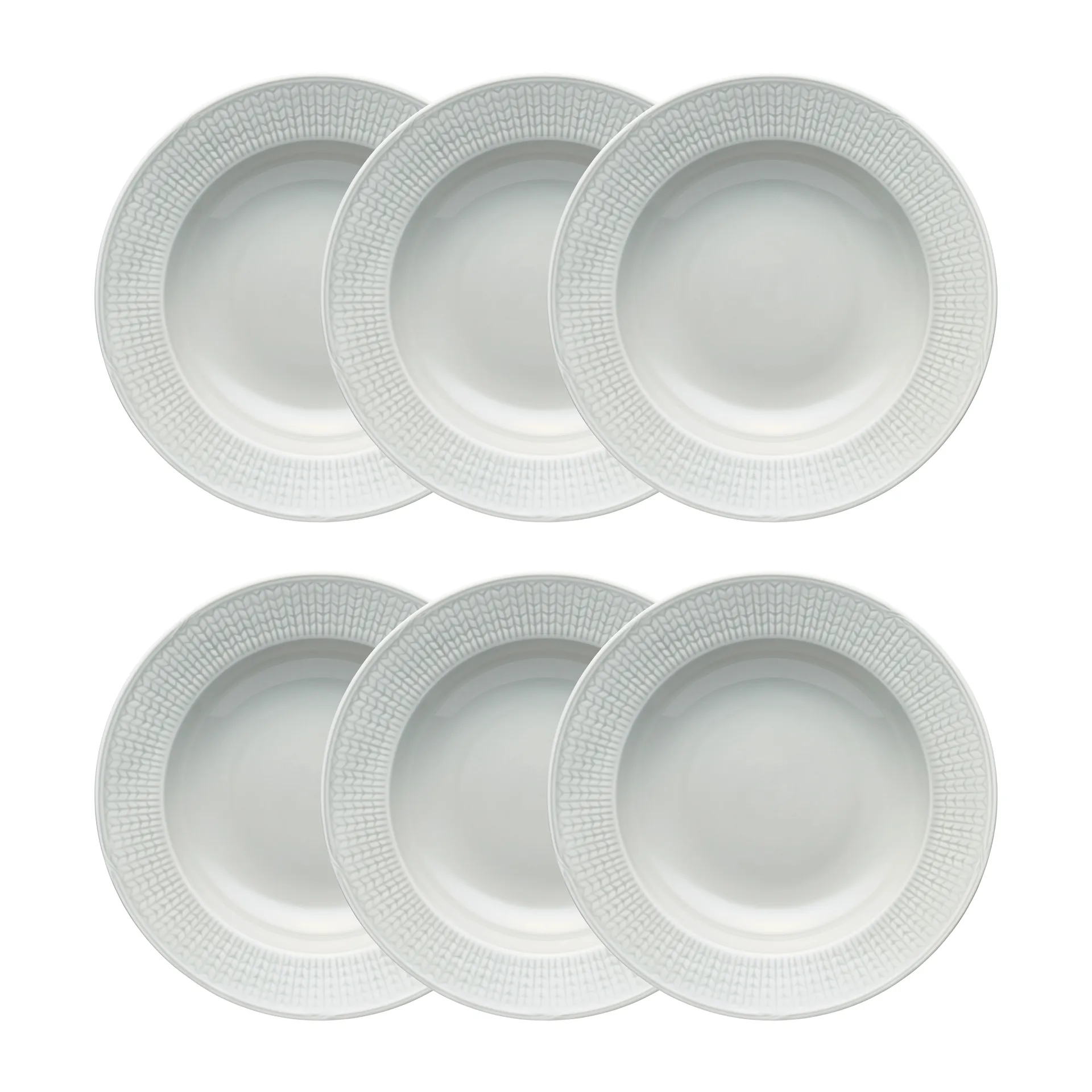 Swedish Grace dyb tallerken 25 cm 6-pak Tåge(grå),  Rörstrand