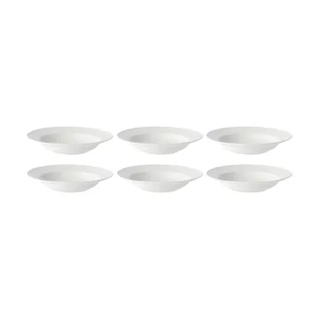Swedish Grace dyb tallerken 25 cm, 6 stk sne-hvid - Rörstrand