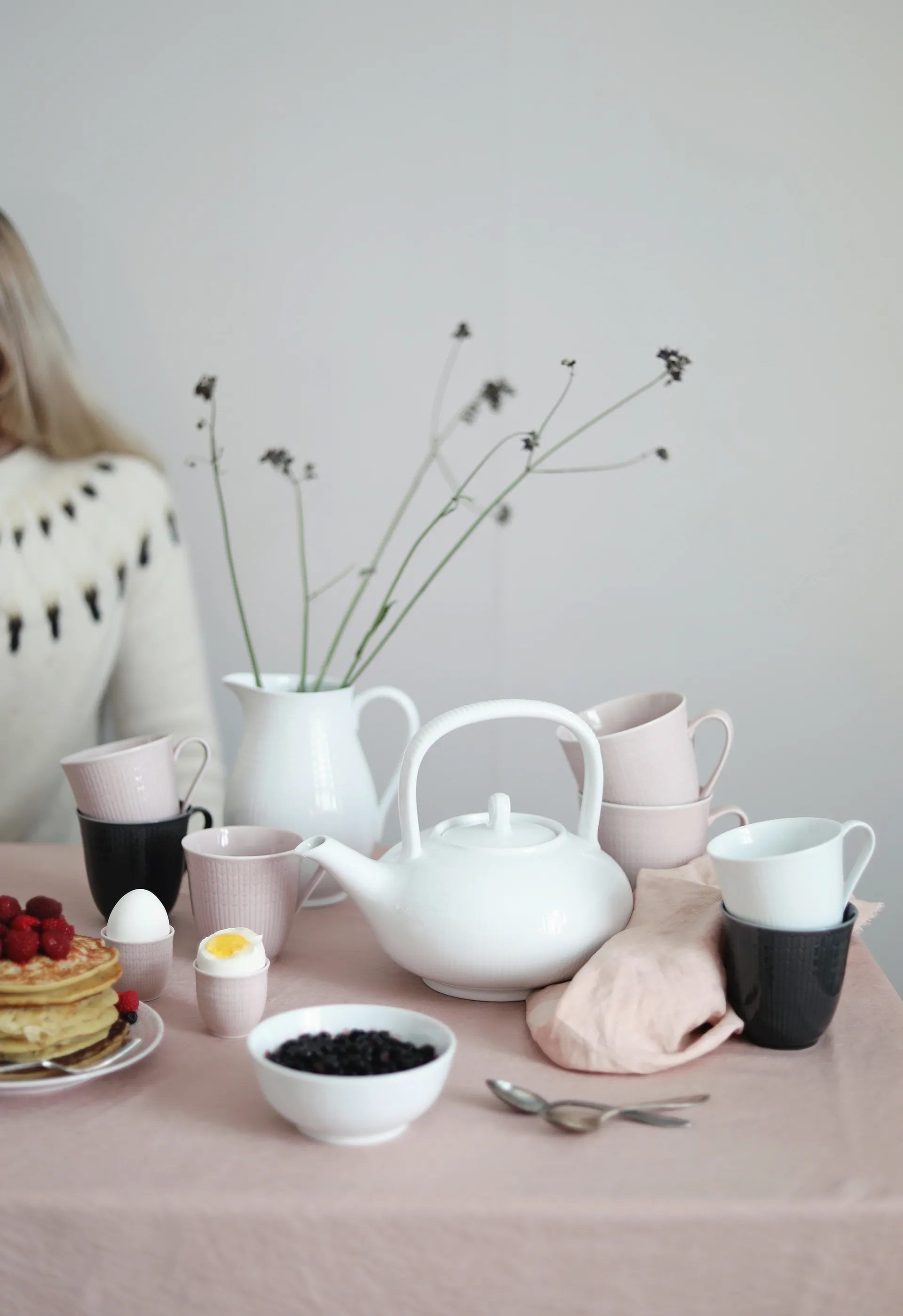 Swedish Grace æggebæger, Ros (rosa) Rörstrand