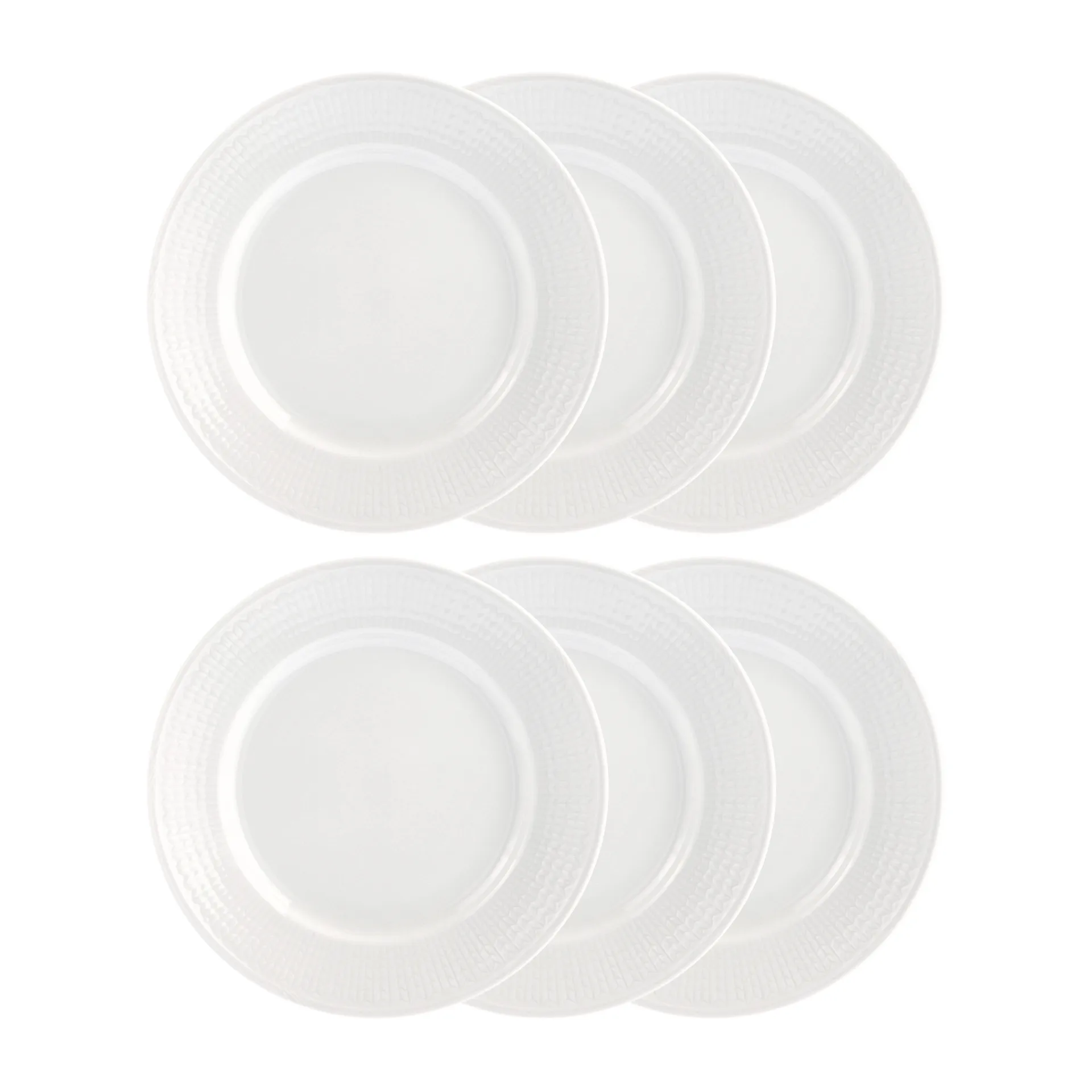 Swedish Grace tallerken 21 cm, 6 stk sne-hvid,  Rörstrand