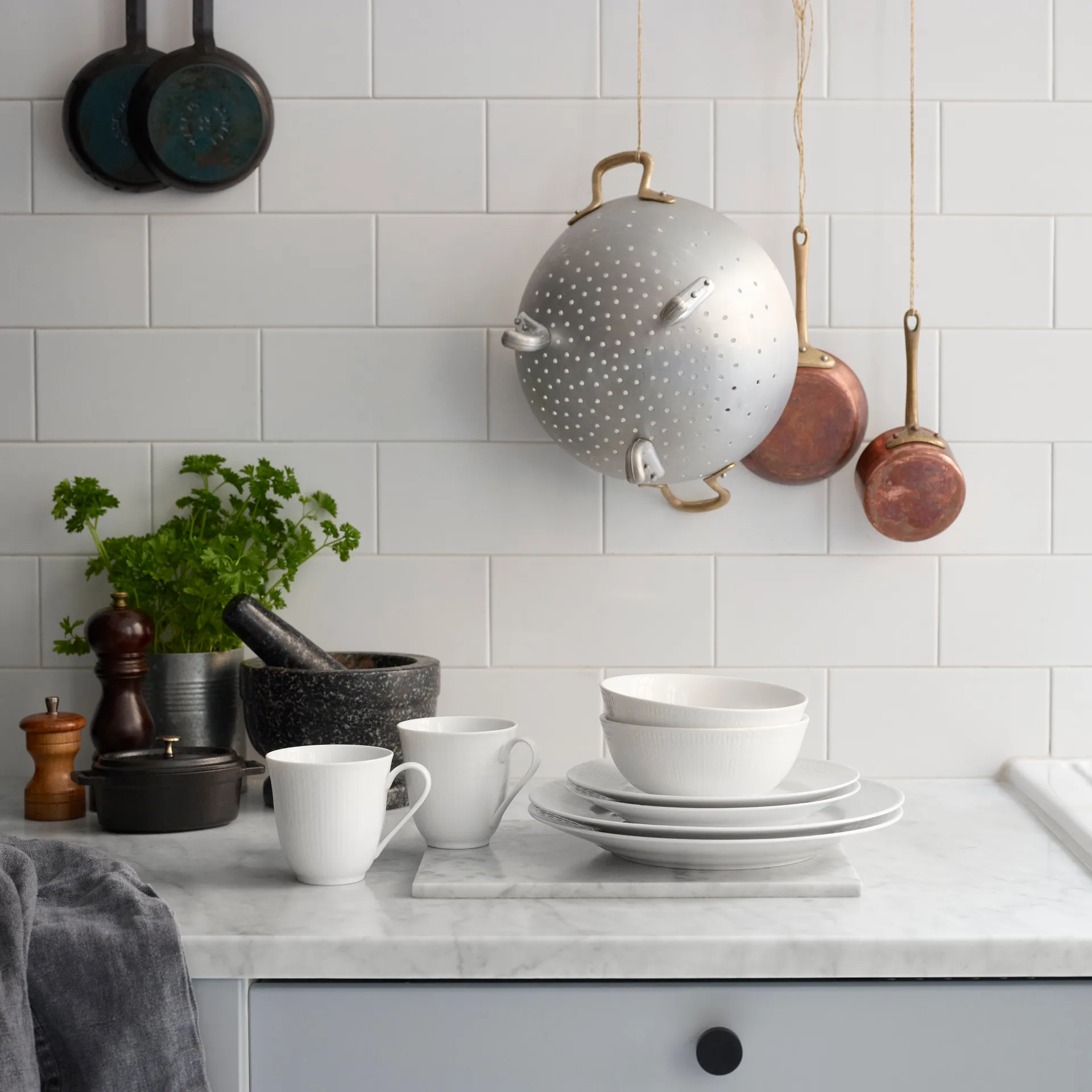 Swedish Grace tallerken Ø21 cm 8-pak - Sne (hvid) Rörstrand