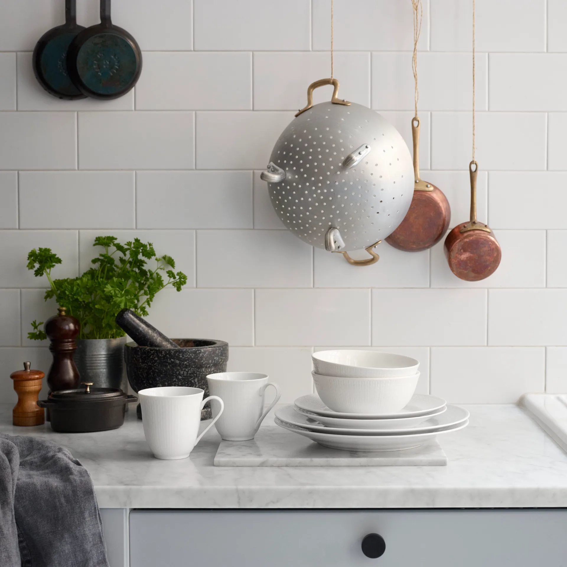 Swedish Grace tallerken Ø21 cm, sne-hvid Rörstrand