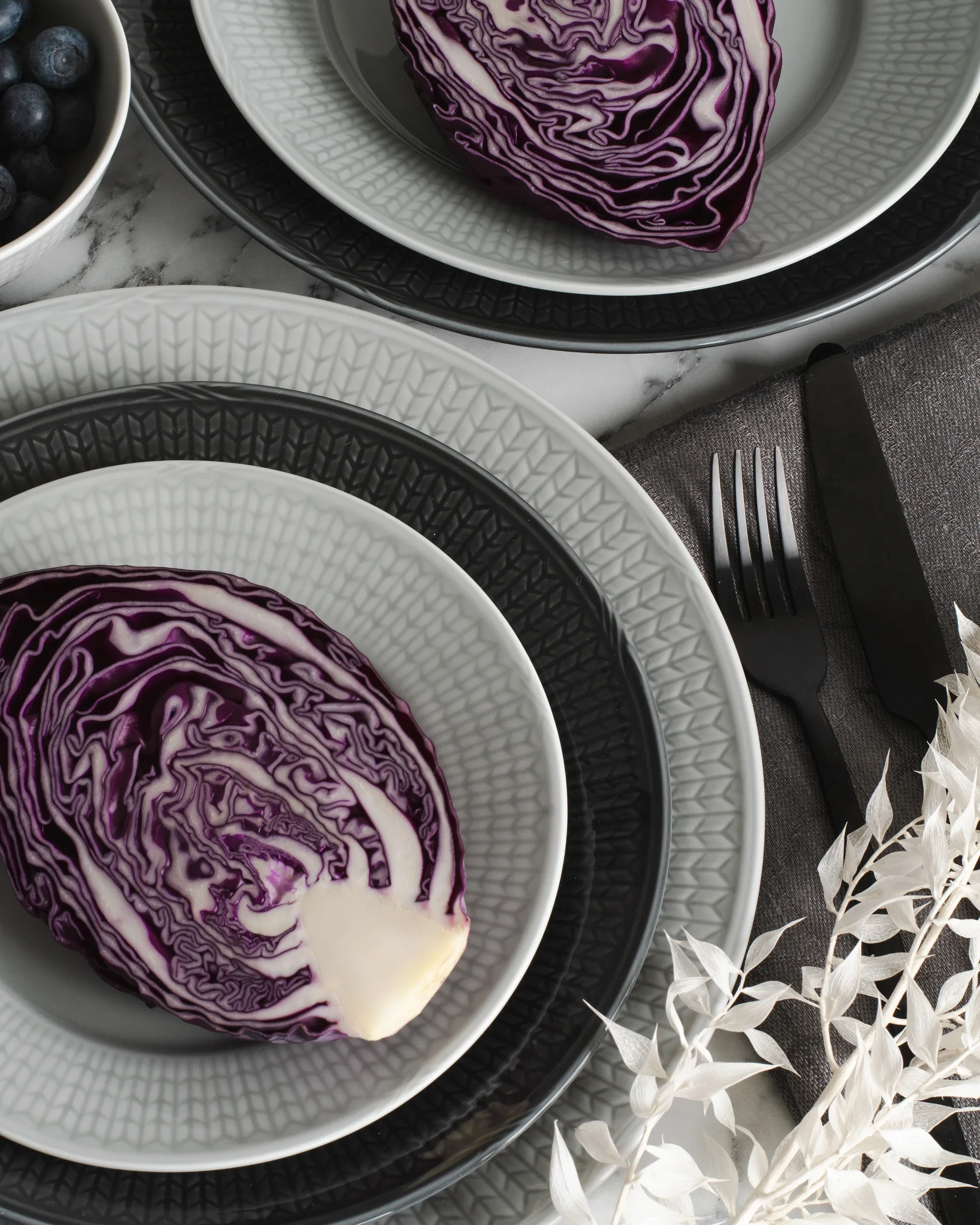 Swedish Grace tallerken Ø24 cm 6-pak Tåge (grå) Rörstrand