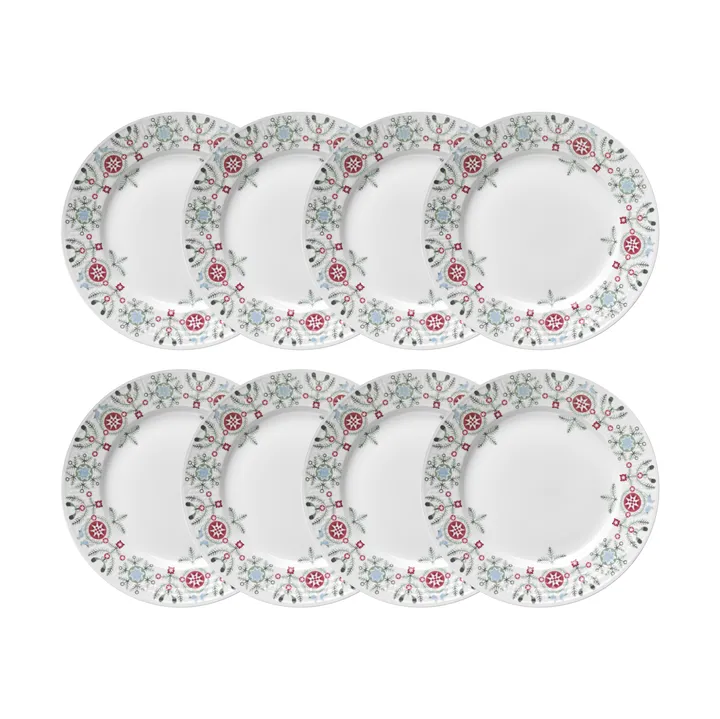 Swedish Grace Winter tallerken Ø21 cm 8-pak - Hvid - Rörstrand