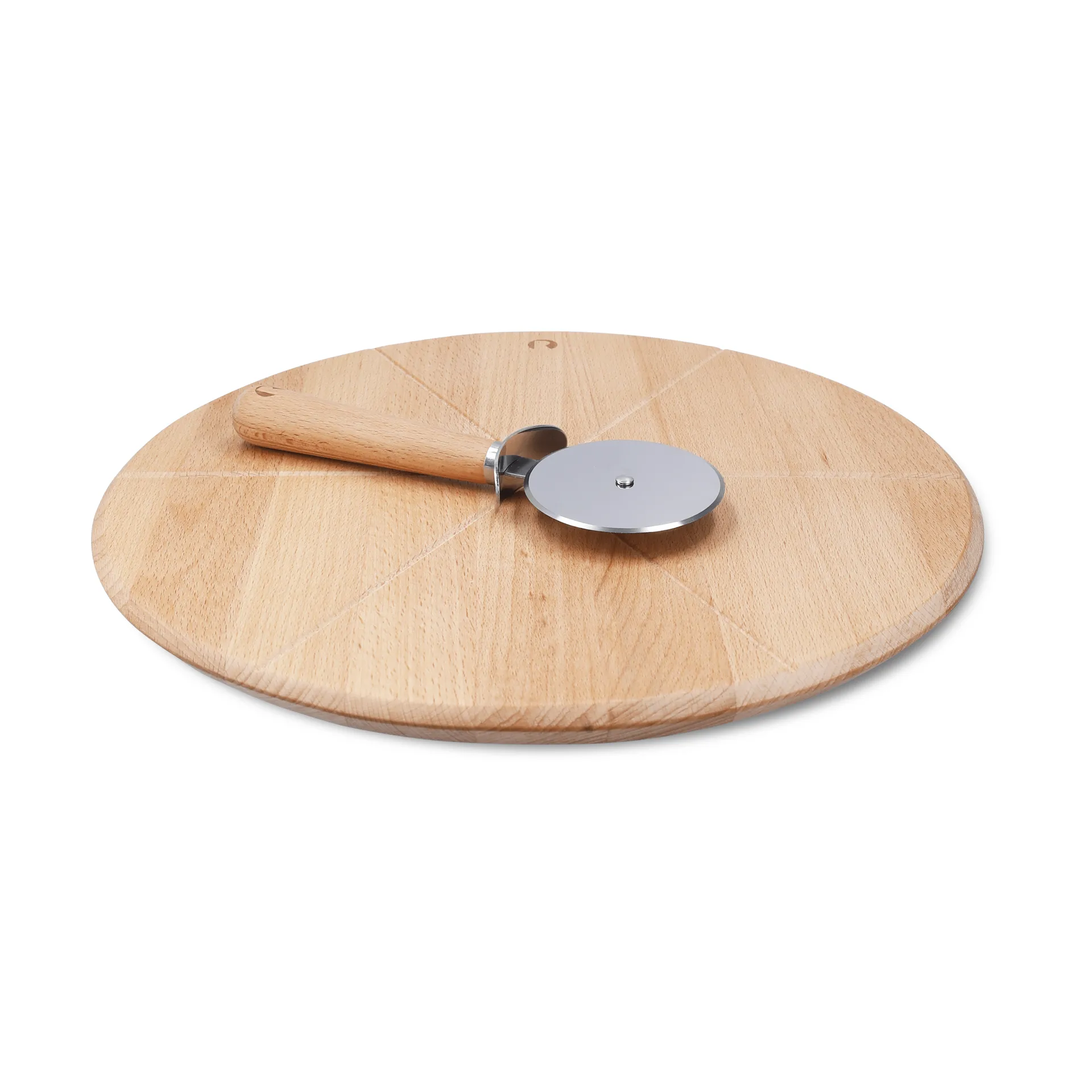 Grand Cru pizzabræt og pizzaskærer, Bøg, Ø35 cm Rosendahl