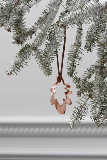 Karen Blixen forest tales egeblad juleophæng 8,5 cm - Kobber - Rosendahl