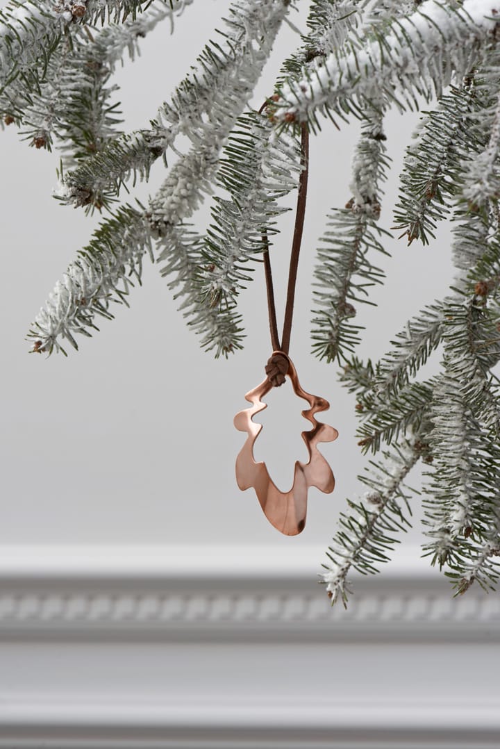 Karen Blixen forest tales egeblad juleophæng 8,5 cm, Kobber Rosendahl
