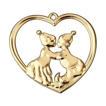 Karen Blixen kyssende nisser 6,5 cm - Forgyldt - Rosendahl