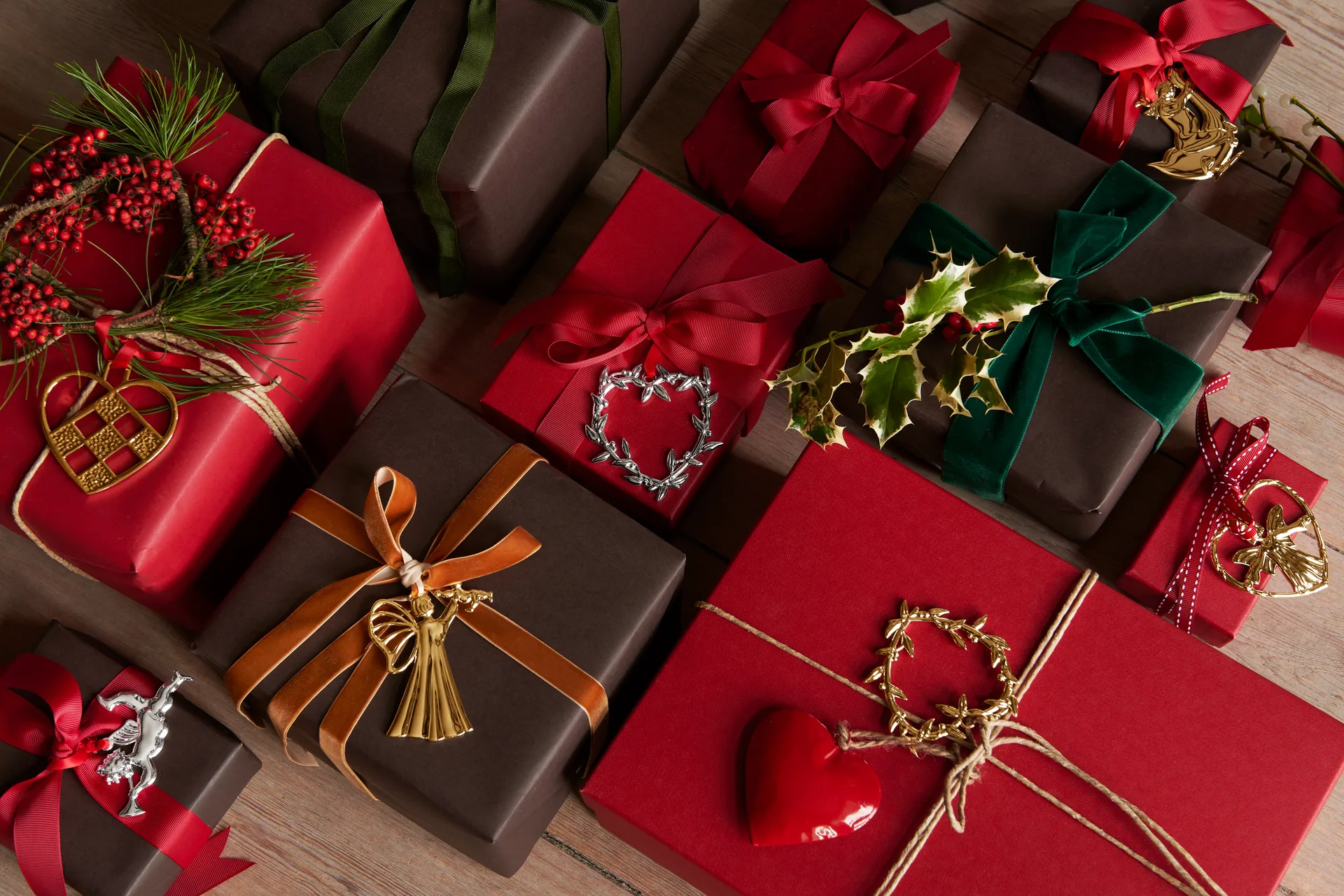 Karen Blixen mistelten hjerte juleophæng 7 cm, Forsølvet Rosendahl