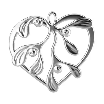 Karen Blixen under the mistletoe - Forsølvet, 6 cm - Rosendahl