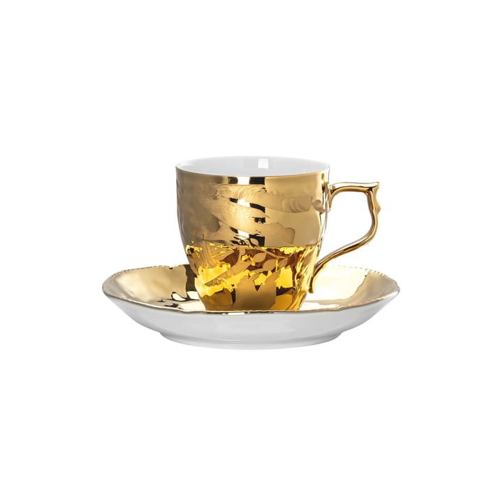 Rosenthal Heritage Midas espressokop med underkop - Hvid/Guld - Rosenthal