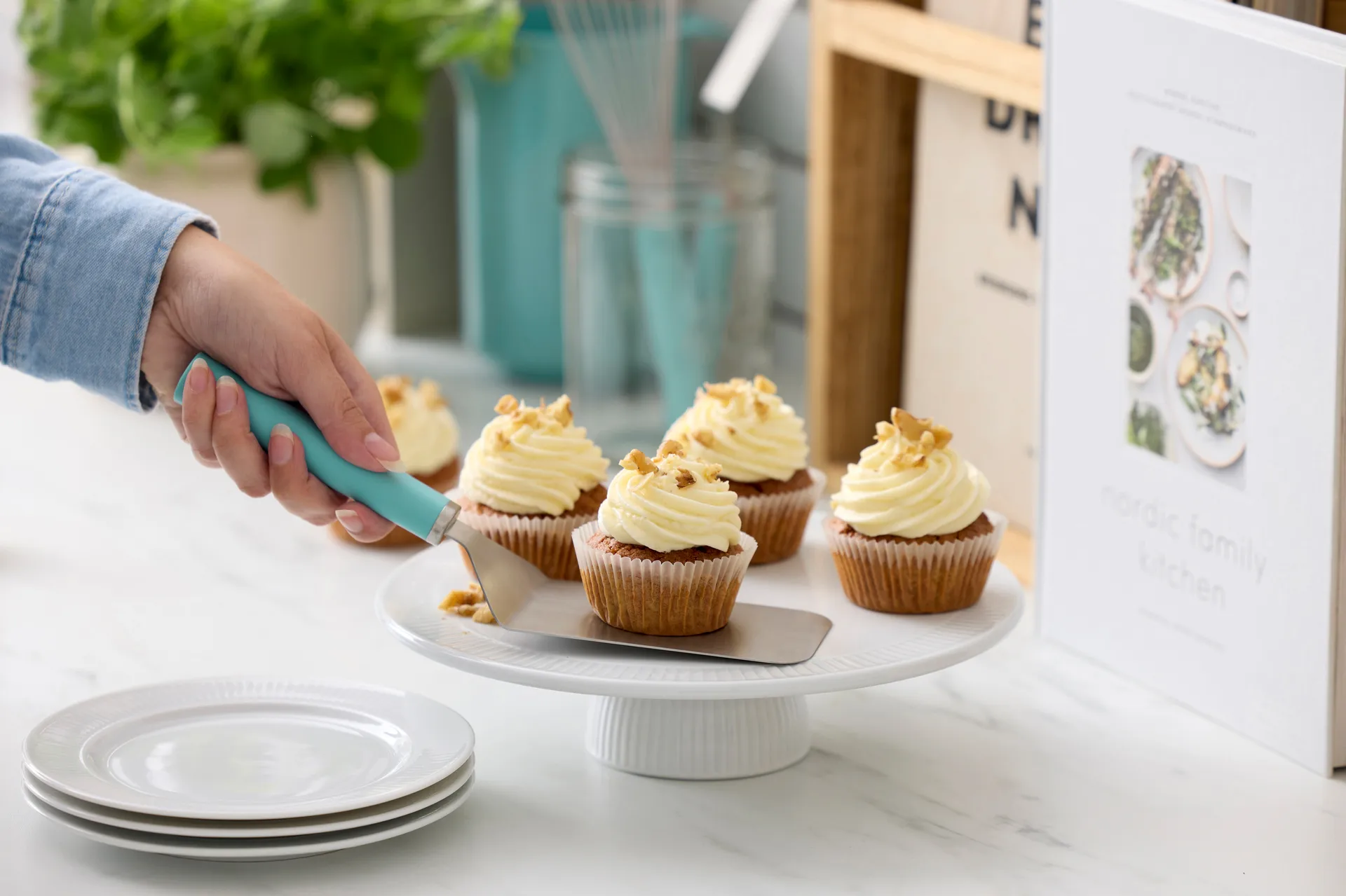 Emma paletkniv bred stål 26 cm, Nordic green Rosti