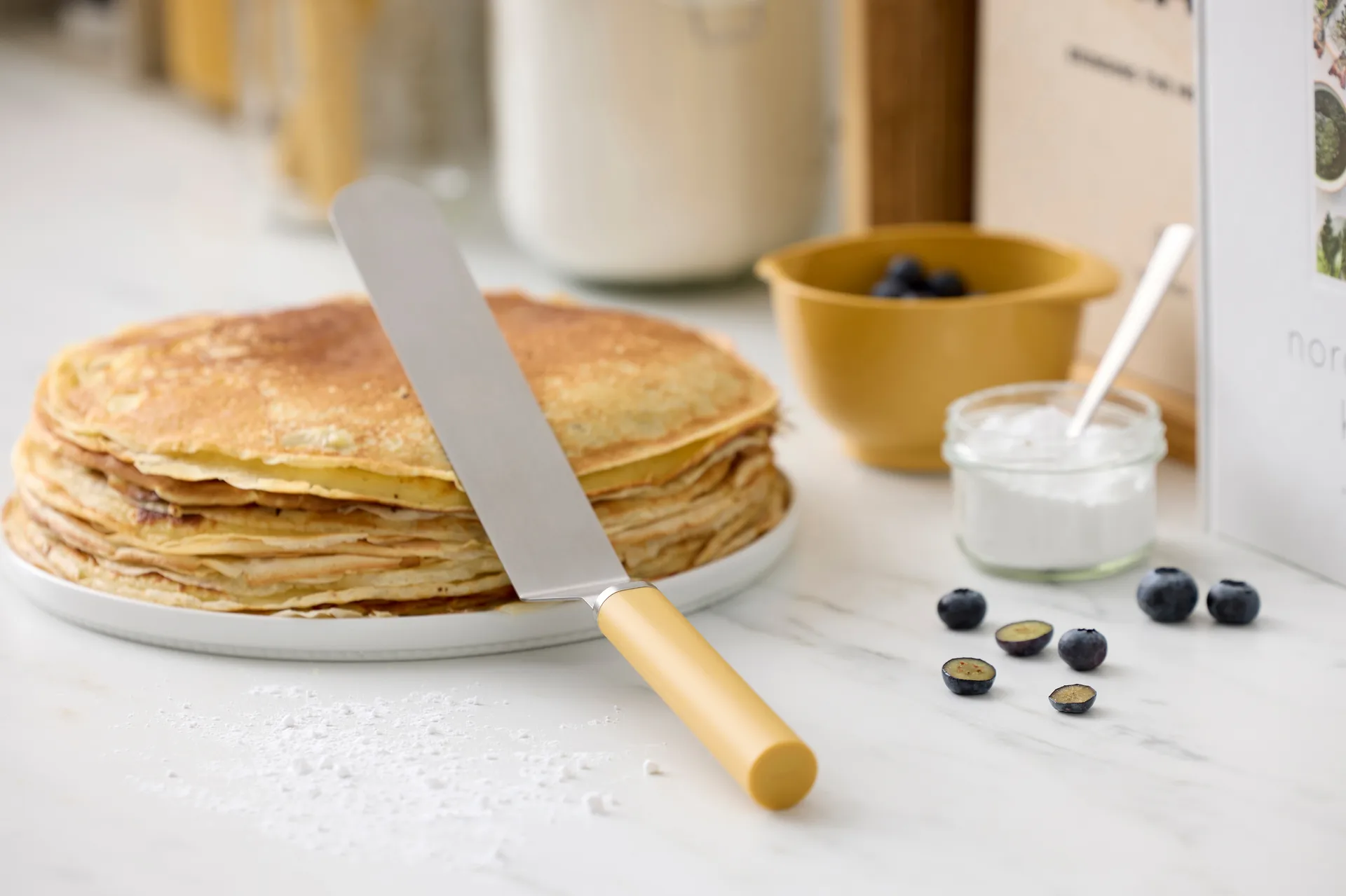 Emma paletkniv smal stål 33 cm, Curry Rosti