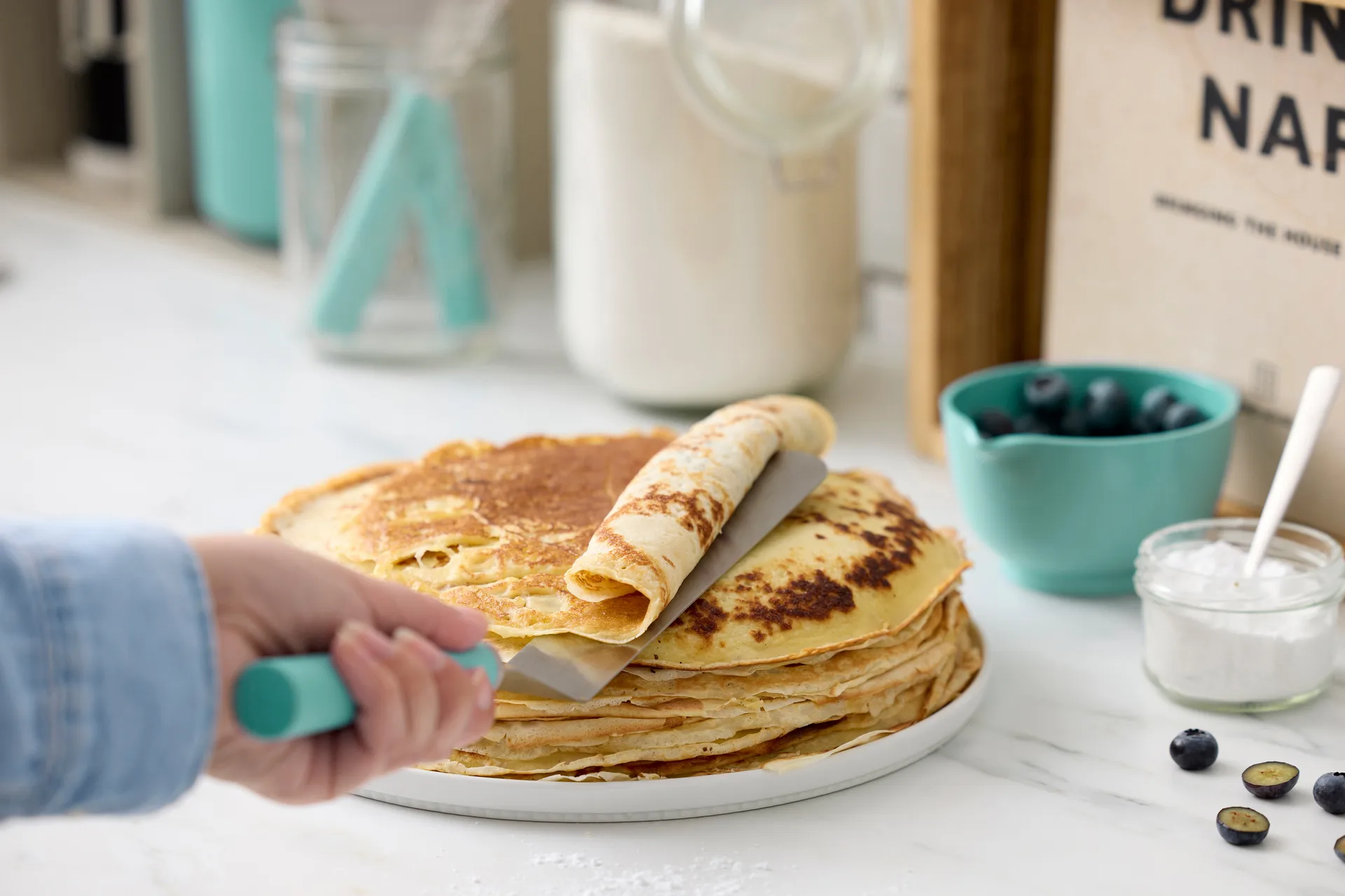 Emma paletkniv smal stål 33 cm, Nordic green Rosti