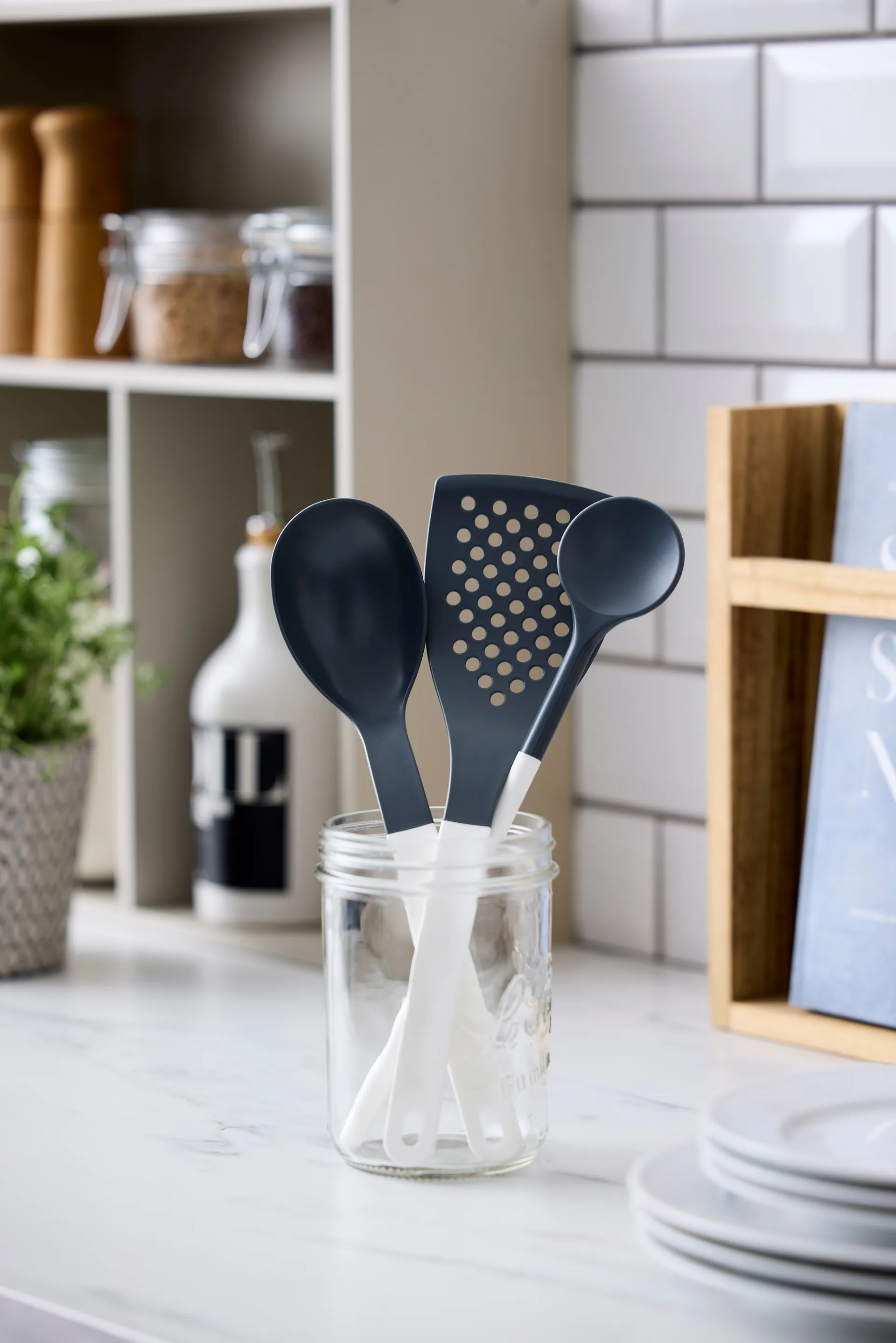 Optima køkkenredskab 1 3 dele, Hvid nylon Rosti