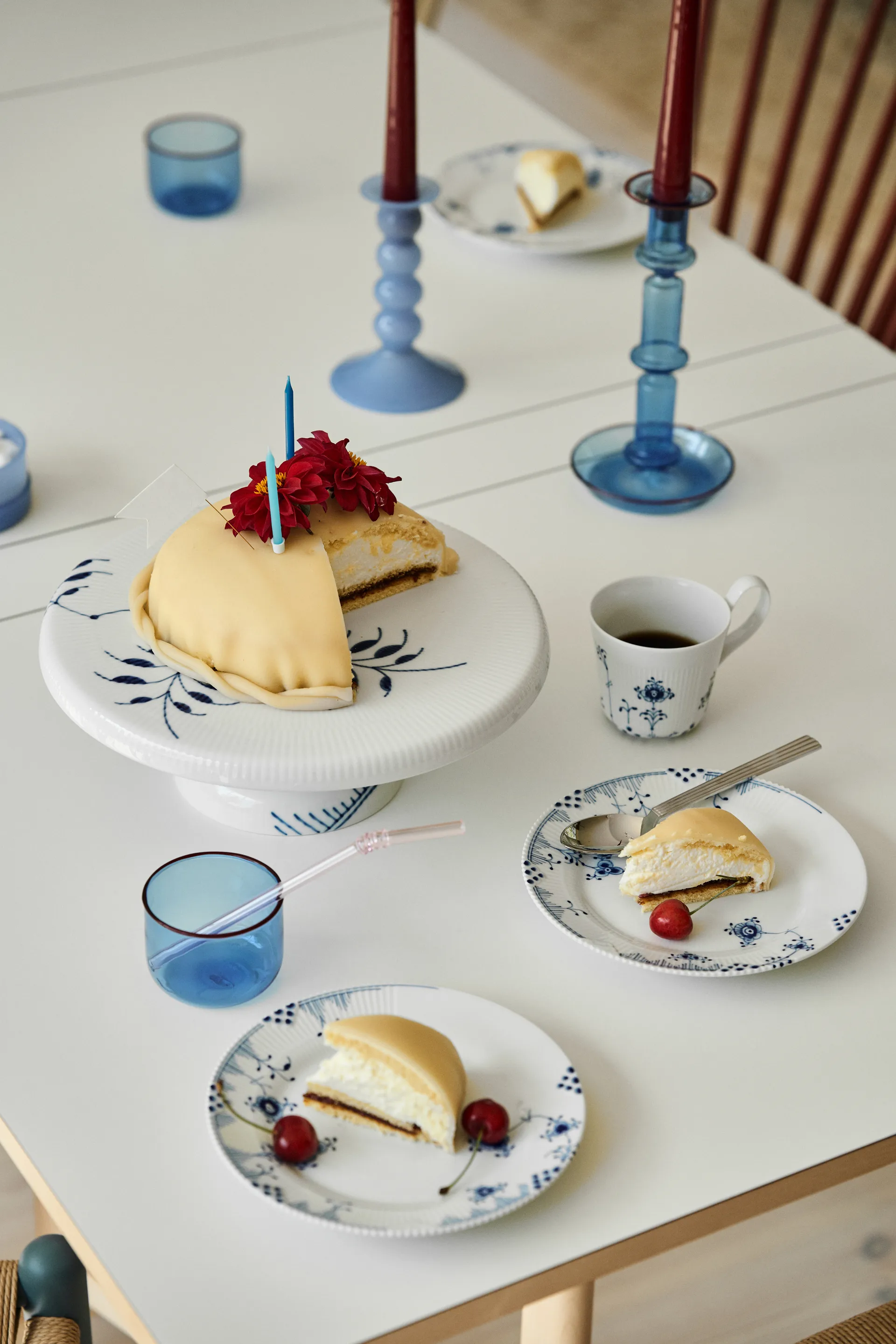 Blå Elements tallerken, 19 cm Royal Copenhagen