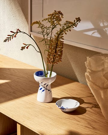 Blå Mega Riflet åben vase - 11 cm - Royal Copenhagen