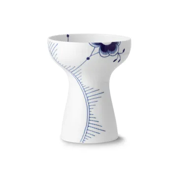 Blå Mega Riflet åben vase - 19 cm - Royal Copenhagen