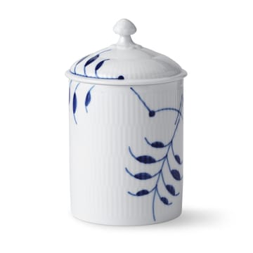 Blå Mega Riflet dåse med låg - 16 cm - Royal Copenhagen