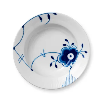 Blå Mega Riflet dyb tallerken - Ø 17 cm - Royal Copenhagen