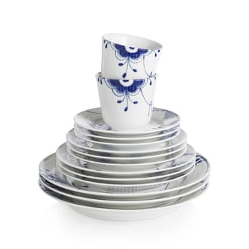 Blå Mega Riflet dyb tallerken - Ø 17 cm - Royal Copenhagen