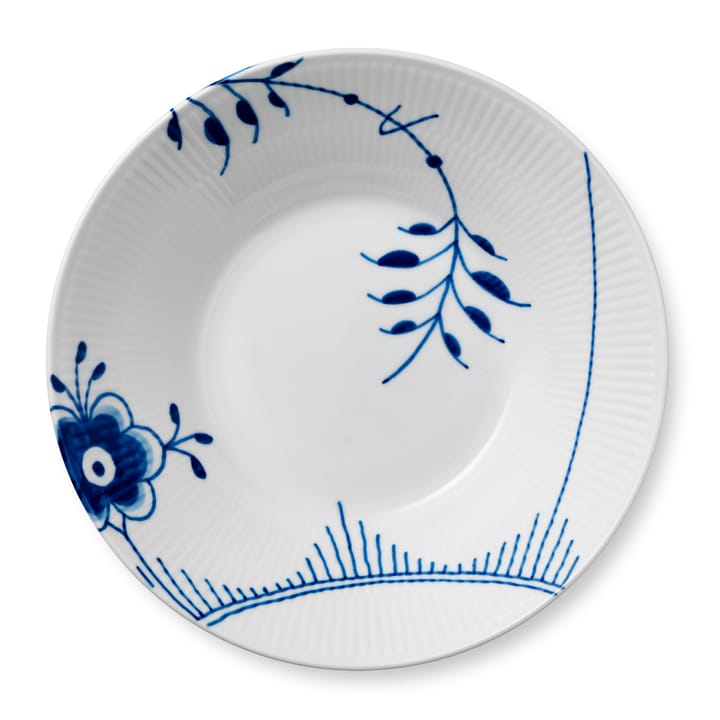 Blå Mega Riflet dyb tallerken 2, 24 cm Royal Copenhagen