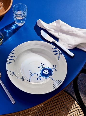 Blå Mega Riflet dyb tallerken - Ø27 cm - Royal Copenhagen